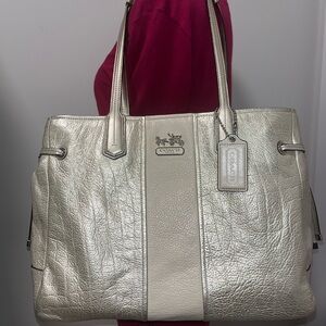 Coach Gold Leather Tote